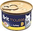Krmivo pre mačky Premium By Nature mousse s morčacím  mäsom Brit