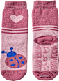 Stoppersocken mit Herz- & Marienkäfer-Motiv, rosa, Gr. 19/20 ALANA