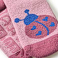 Stoppersocken mit Herz- & Marienkäfer-Motiv, rosa, Gr. 19/20 ALANA