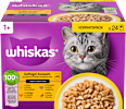 Nassfutter Katze Geflügel Auswahl in Sauce, Adult 1+ Multipack (24x85 g) Whiskas