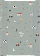 Wickelauflage grün, Motiv Bauernhof, 50 x 70 cm rotho babydesign
