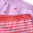 Slips mit Herz-Muster & Streifen, lila + rot, Gr. 86/92 ALANA