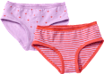 Slips mit Herz-Muster & Streifen, lila + rot, Gr. 122/128 ALANA