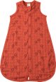 Schlafsack 0,5 TOG aus Musselin mit Löwen-Muster, rotbraun, 70 cm ALANA