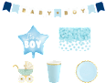 Party-Dekorationsset "Baby Shower" blau 35tlg PartyDeco