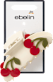 Haarklammer mit Kirschen-Applikationen, creme ebelin