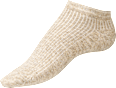 Sneakersocken mit Leinen beige Gr. 35-38 Fascino