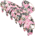 Haarklammer gesprenkelt, schwarz/rosa ebelin