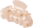 Haarklammer mit Blumen-Applikation, creme ebelin