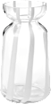 Vase aus Glas, transparent mit Streifen (14x25 cm) dm home