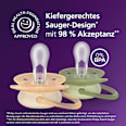 Schnuller ultra soft Silikon, beige/mint + grün/blau, 0-6 Monate PHILIPS AVENT