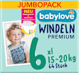 Пелени Premium Jumbo Pack, размер 6 XL (15-20 kg) babylove