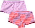 Pantys mit Herz-Muster & Streifen, lila + rot, Gr. 110/116 ALANA