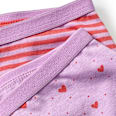 Pantys mit Herz-Muster & Streifen, lila + rot, Gr. 134/140 ALANA