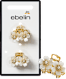 Haarklammern mit Blumen-Applikationen, Gold-Optik ebelin