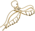 Haarklammer Schleife mit Glitzer, Gold-Optik ebelin