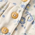 Overall mit Blüten-Muster & Ripp-Jersey, beige & blau, Gr. 68 ALANA