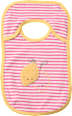 Lätzchen mit Zitronen-Applikation, rosa + weiß ALANA
