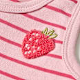 Body Ärmellos mit Erdbeer-Applikation, rosa, Gr. 86/92 ALANA