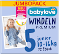 Windeln Premium Gr. 5 Junior (10-16 kg) Jumbopack babylove