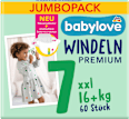 Pelenka XXL, 7-es méret, 16+ kg, jumbo pack babylove