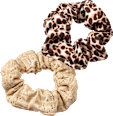 Scrunchies beige/Leo-Muster ebelin