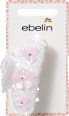 Haarklammer mit Blumenapplikationen, weiß ebelin