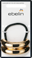 Haargummi mit Metallapplikation, schwarz/Gold-Optik ebelin