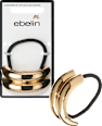 Haargummi mit Metallapplikation, schwarz/Gold-Optik ebelin