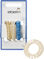Spiralhaargummis weiß/blau/gold ebelin
