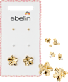 Ohrstecker mit Blumen & Perlen, Gold-Optik ebelin