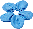 Scrunchie Blumenform, blau ebelin