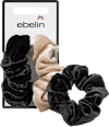 Scrunchies Samt-Optik, beige/schwarz ebelin