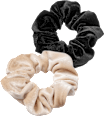 Scrunchies Samt-Optik, beige/schwarz ebelin