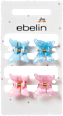 Haarklammern Schmetterling, hellblau/rosa ebelin