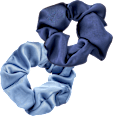Scrunchies Satin-Optik, blau ebelin