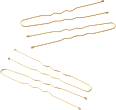 Haarnadeln gewellt, Gold-Optik ebelin