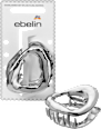 Haarklammer organisch, Silber-Optik ebelin