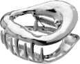 Haarklammer organisch, Silber-Optik ebelin