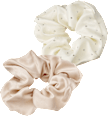 Scrunchies mit Glitzer, creme/beige ebelin