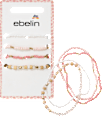 Armbänder elastisch mit Perlen, rosa/weiß ebelin