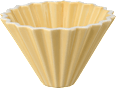 Kaffeefilterhalter aus Keramik, gelb (11,5x8 cm) dm home