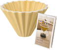 Kaffeefilterhalter aus Keramik, gelb (11,5x8 cm) dm home
