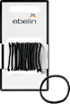 Haargummis klein dünn, schwarz ebelin