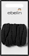 Haargummis gerippt, schwarz ebelin