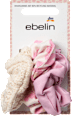 Scrunchies creme/rosa ebelin