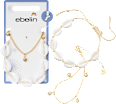 Fußketten mit Muscheln, Gold-Optik ebelin