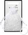 Mini-Haargummis in Organza-Säckchen, transparent ebelin