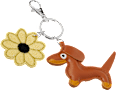 Schlüssel- & Taschenanhänger, Dackel & Sonnenblume ebelin