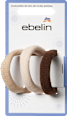 Haargummis creme/braun ebelin